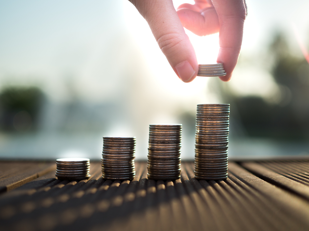 stacks of coins