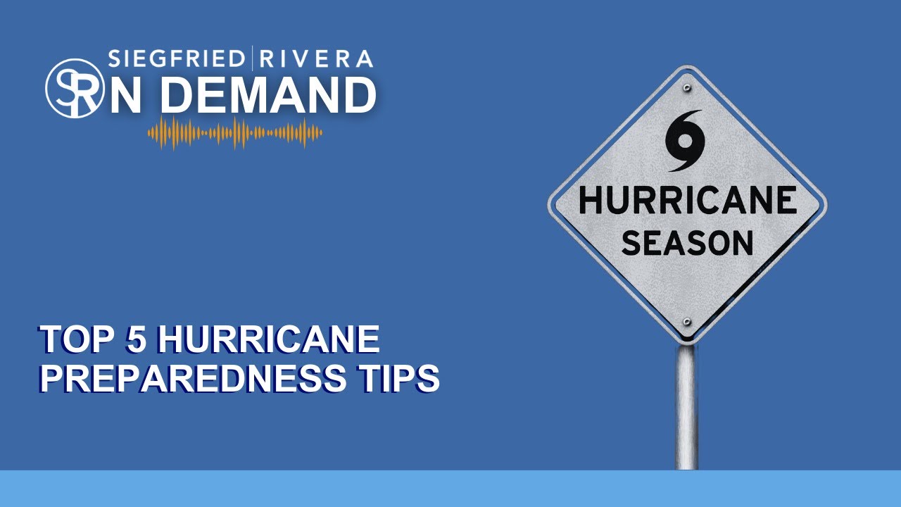 hurricane sign blue background